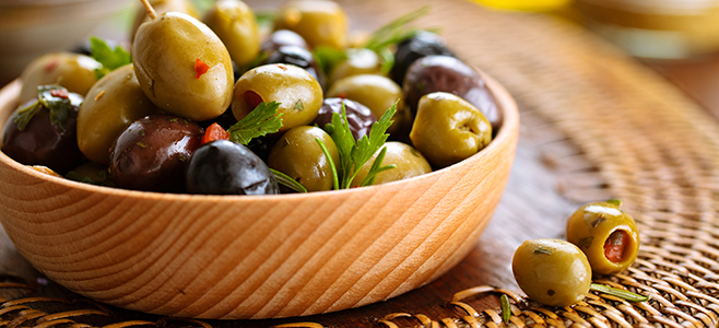 warmed olives